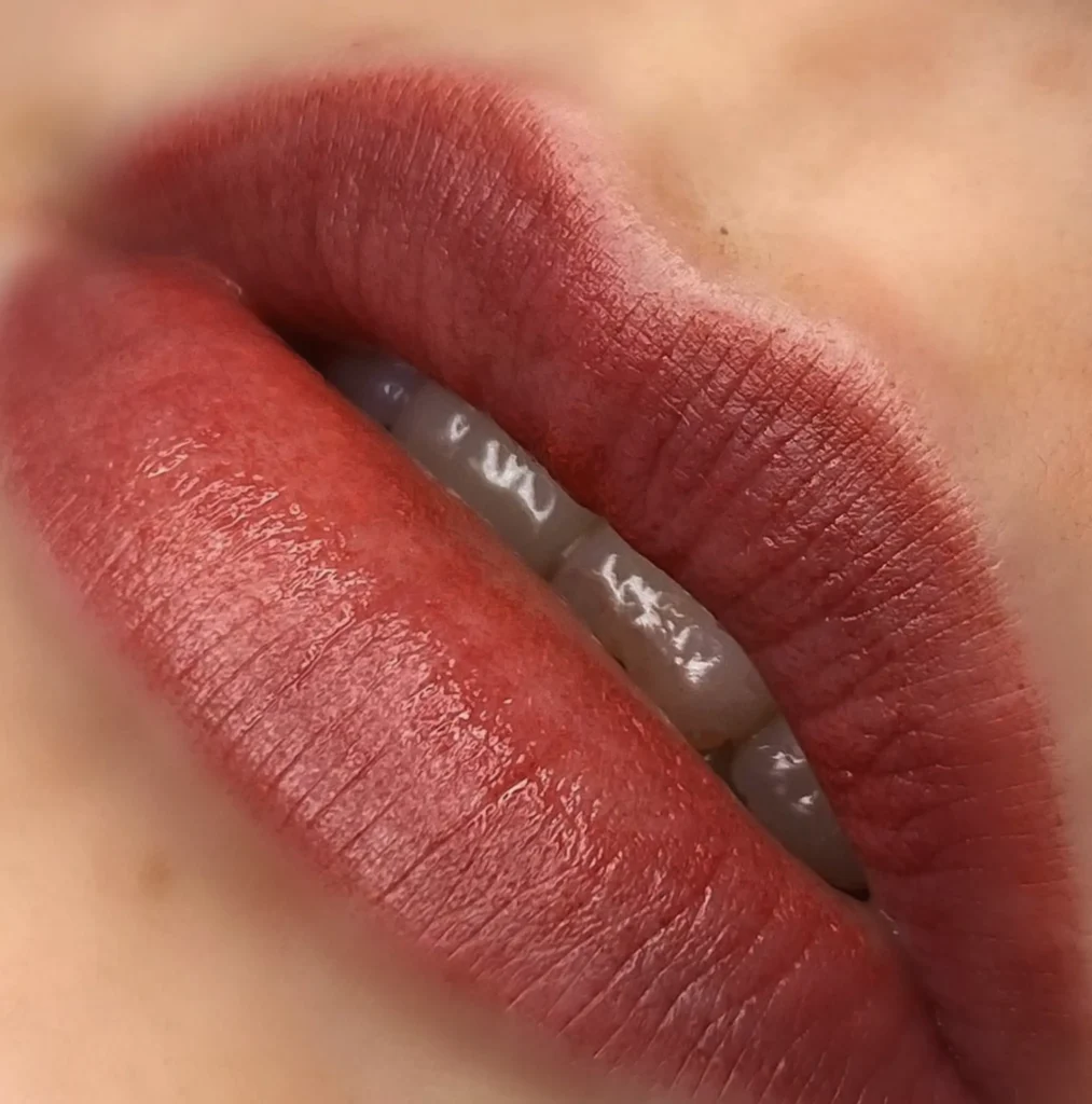 lip liner tattoo
